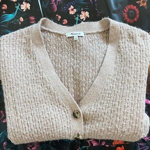 Madewell Women's Soft Mauve Cardigan Sweater